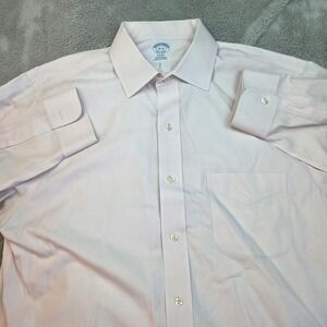 Brooks Brothers Dress Shirt Mens 16-33 Pink Regent Non-Iron Supima Cotton 0615